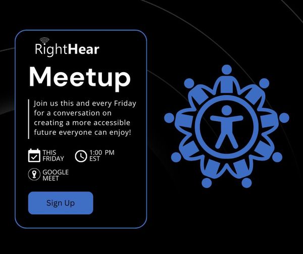 RightHeaer logo on a our meetup banner